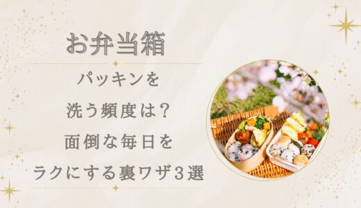 弁当箱パッキンを洗う頻度は？面倒な毎日をラクにする裏ワザ3選