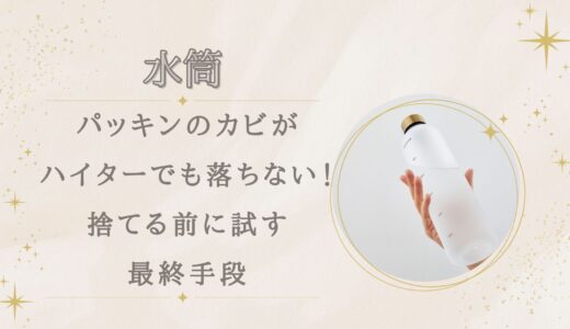 水筒パッキンのカビがキッチンハイターでも落ちない！捨てる前に試す最終手段