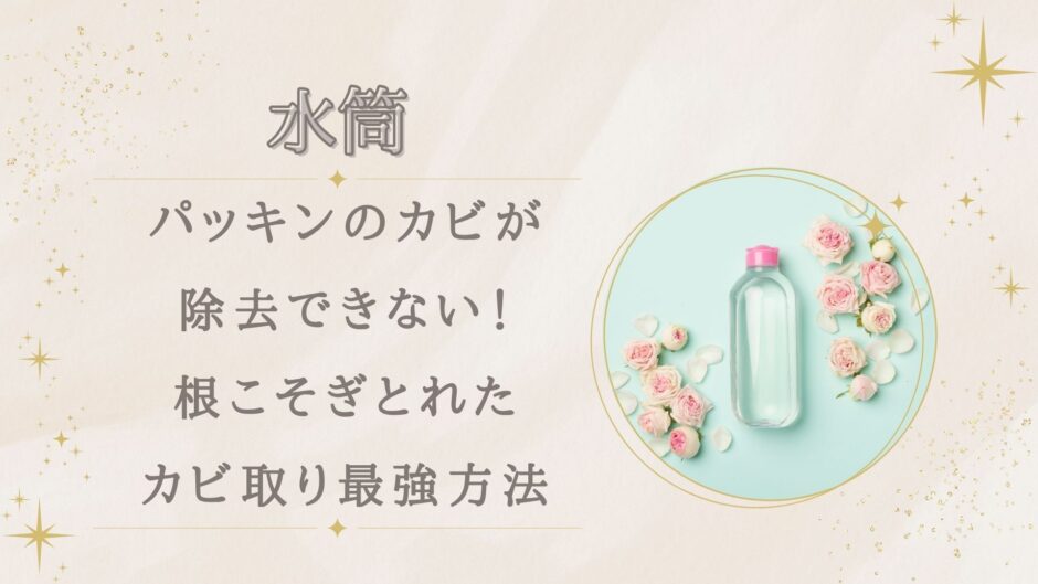 水筒パッキンのカビが除去できない！根こそぎとれたカビ取り最強方法は？