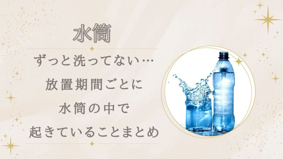 水筒をずっと洗ってない…何日放置でまずい？1日〜1年で何が起きる？