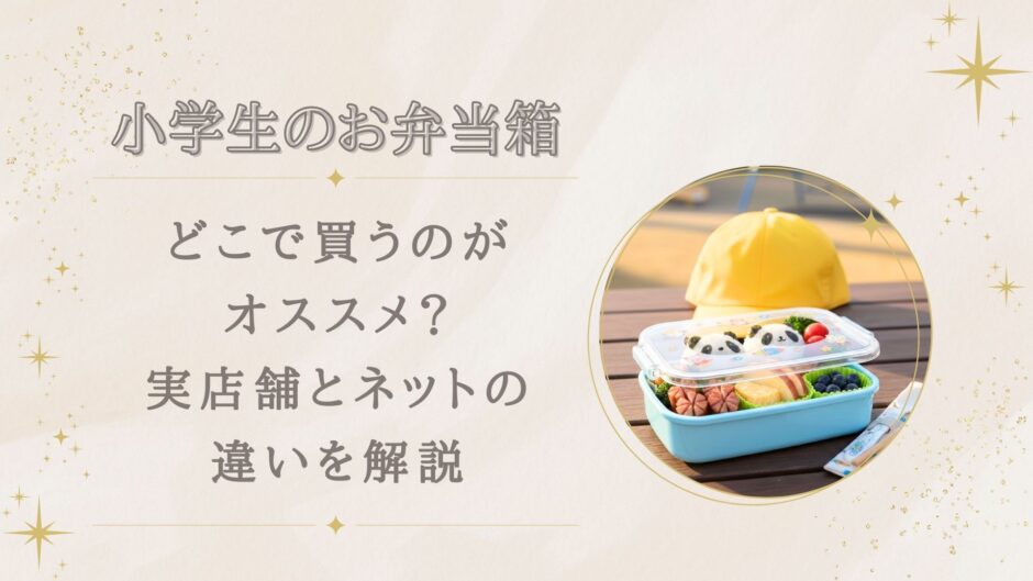 小学生のお弁当箱はどこで買うのがオススメ？実店舗とネットの違いを解説